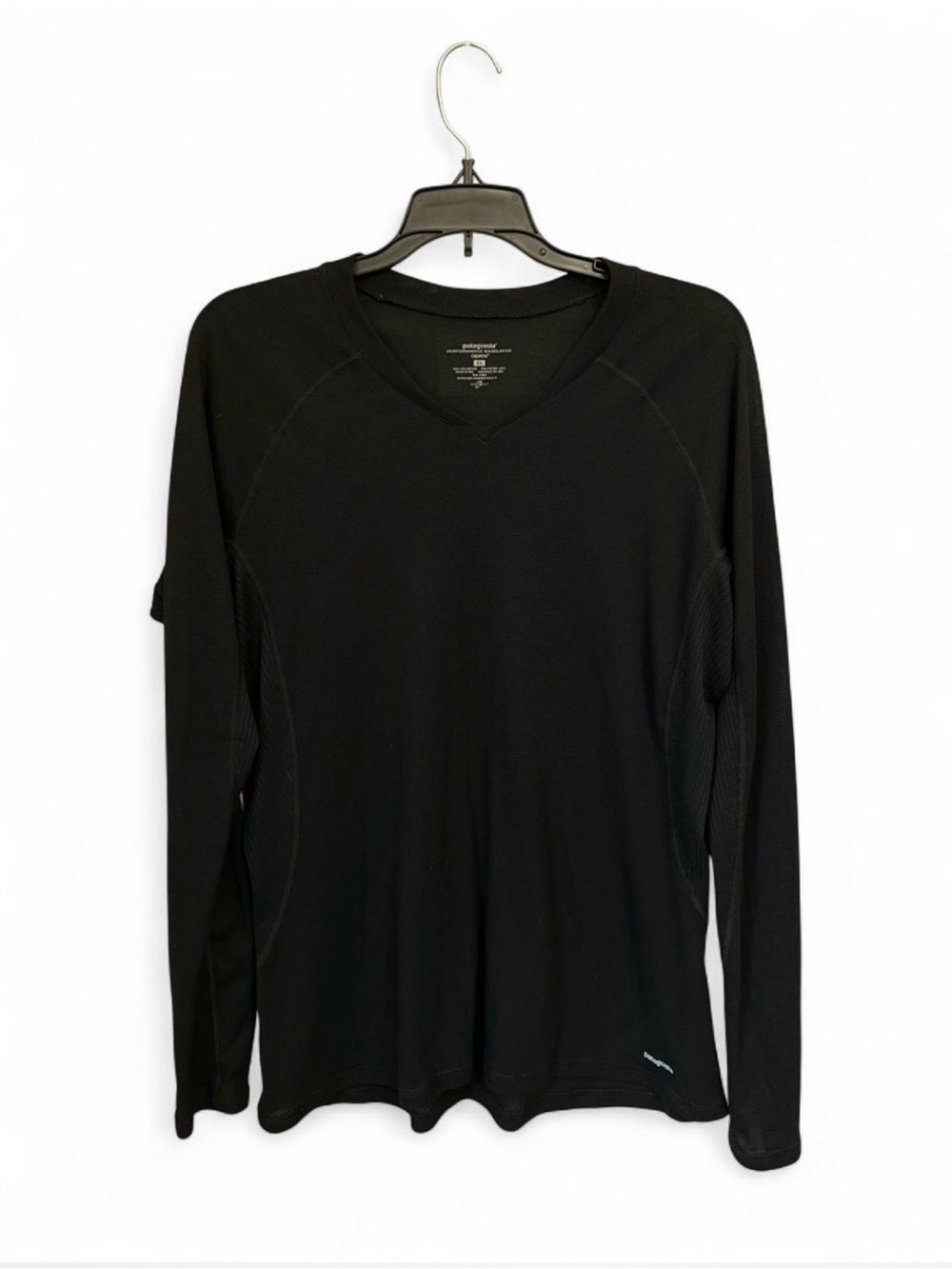 Patagonia Black Women’s Long-Sleeve V‑Neck Performance Base Layer